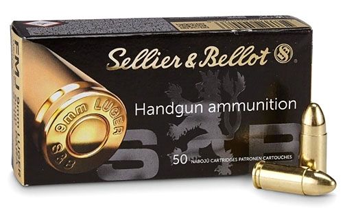 Sellier & Bellot 9mm 115 Grain FMJ 50Rd Box