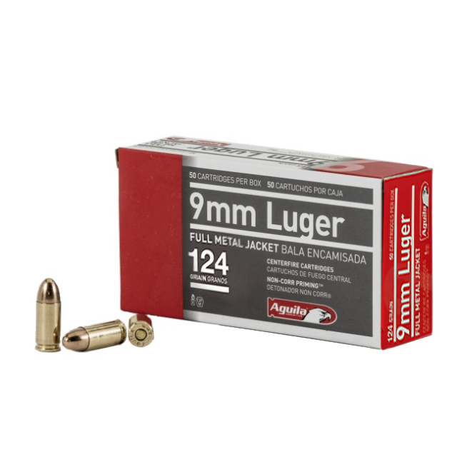 Aguila 9mm 124GR FMJ 50Rd Box