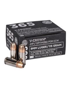 Sig Sauer 365 V-Crown 9mm 115 Grain 20 Round Box