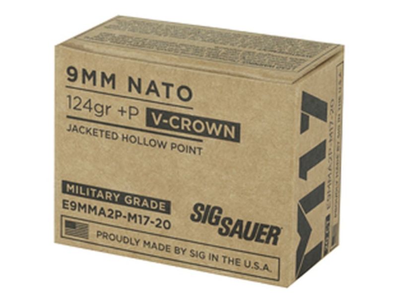 Sig Sauer M17 Military Grade 9mm 124 Grain 20 Round Box - Gunbuyer
