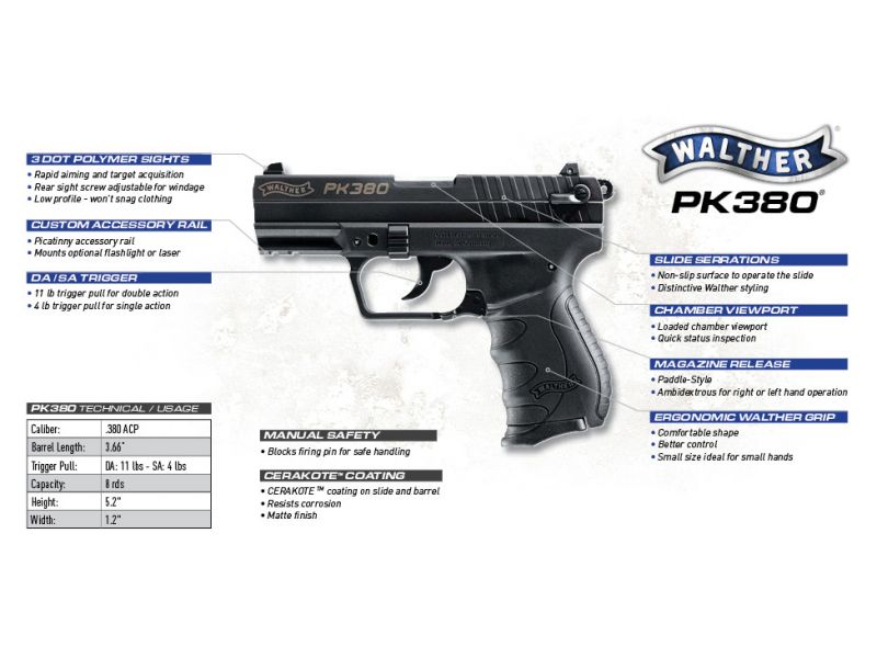 Walther PK380 380 Pistol Owners Instruction and Maintenance Manual 